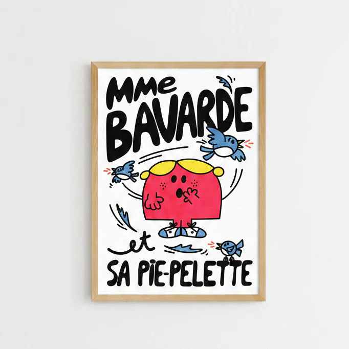 Affiche risographie 'Madame Bavarde' - Image 2