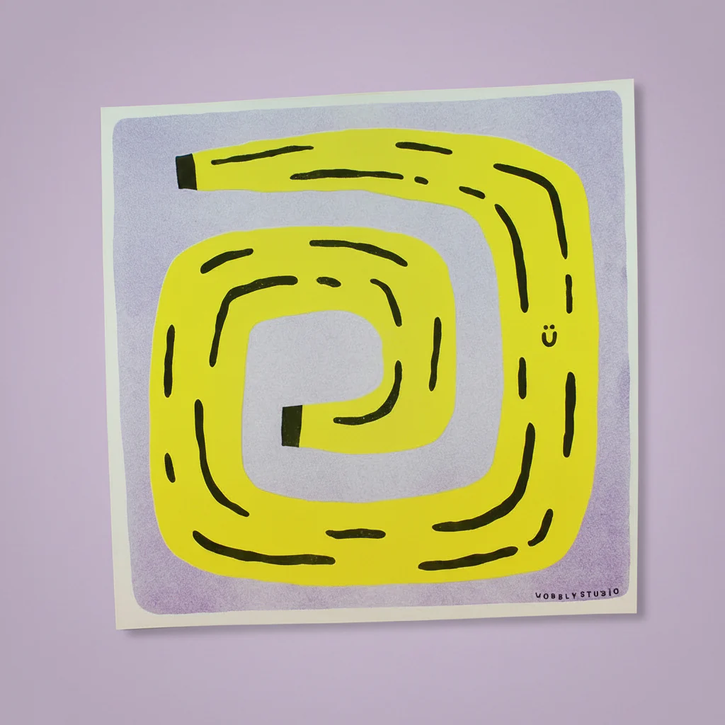 Affiche risographie 'Happy Banana' - Image 2