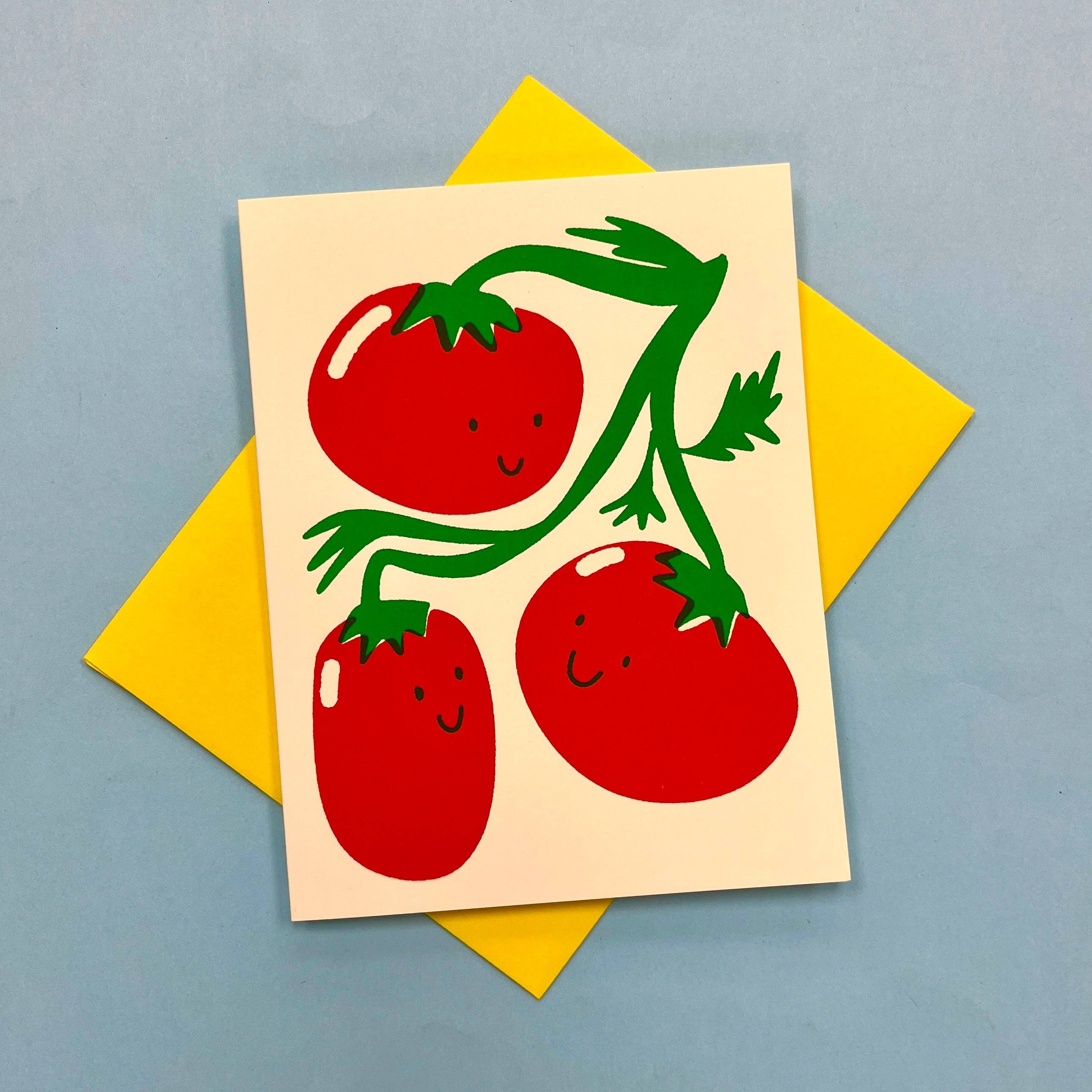 Carte de souhaits Tomates joyeuses