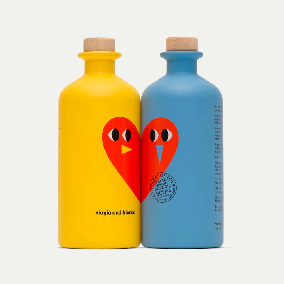 Ensemble de 2 bouteilles d'huile d'olive Récolte d'Amour