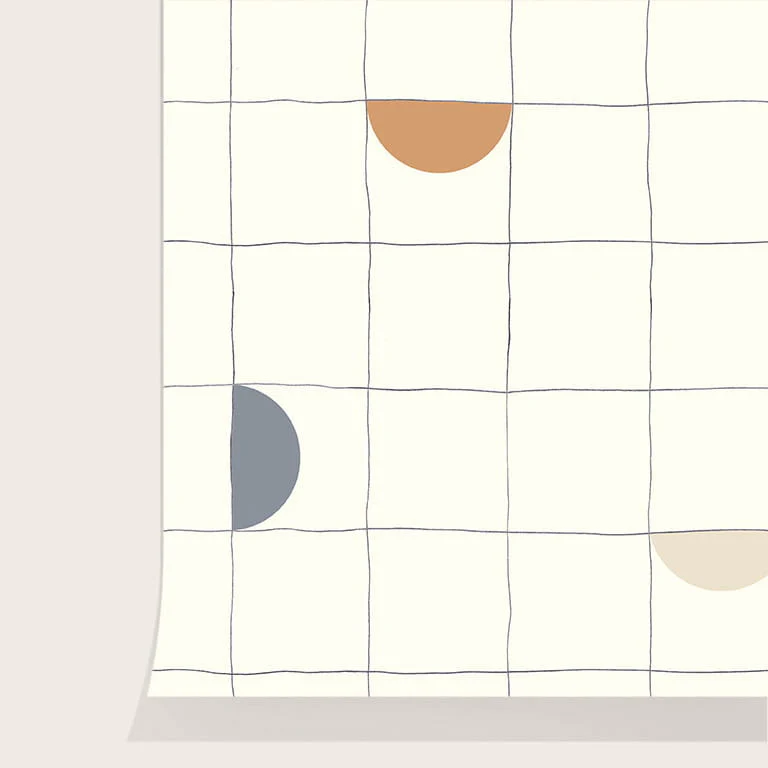 Papier peint Lune Moutarde