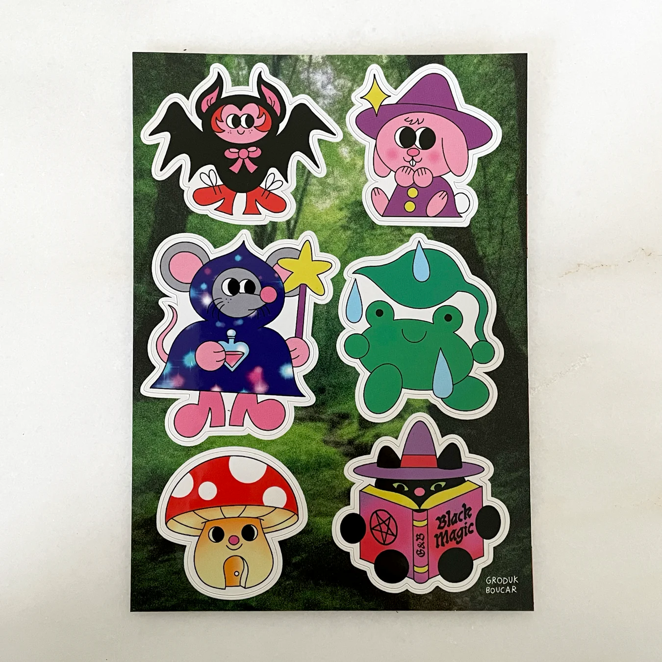 Feuille d'autocollants Witchy Buddies