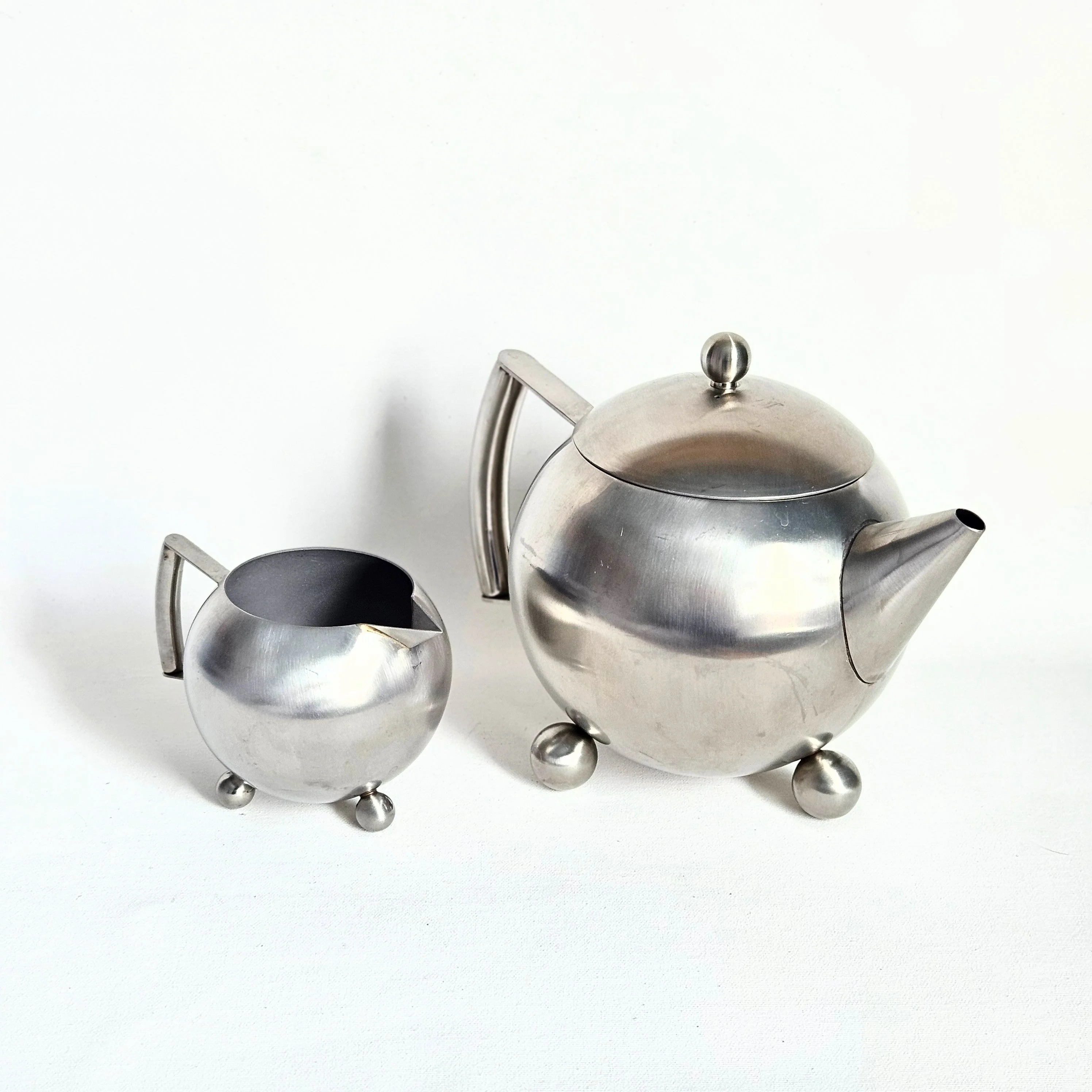 Théière et crémier stainless steel vintage - Image 2