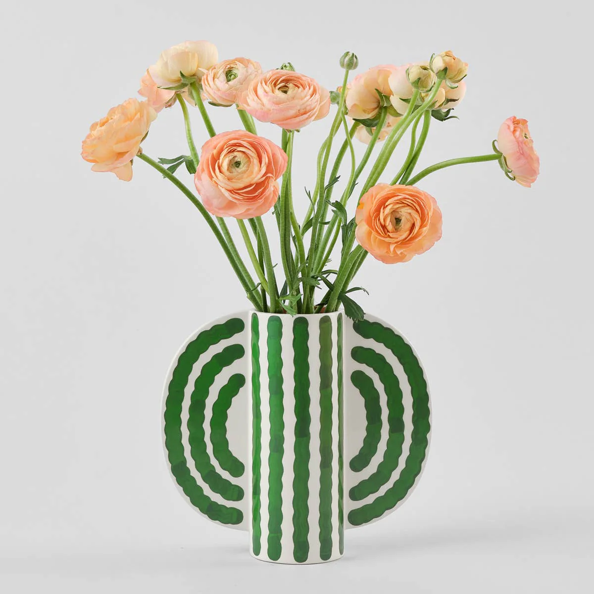 Vase en céramique Butterfly vert